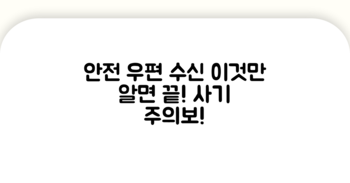 안전한 우편물 수신, 이것만은 알아두세요
