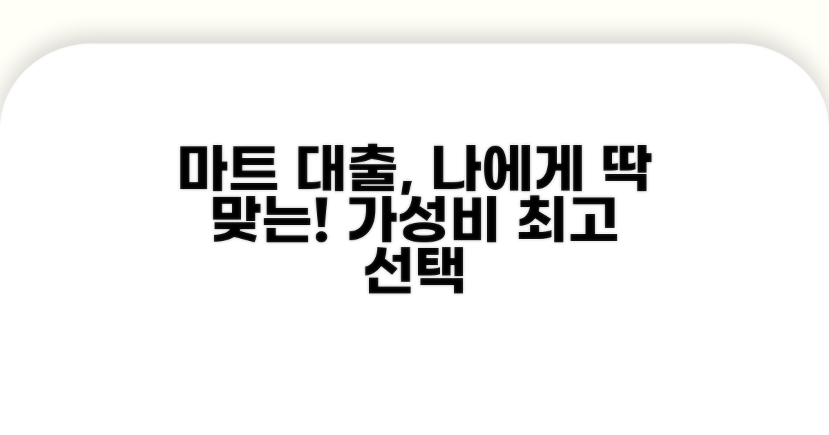 마트 대출 상품, 나에게 맞는 건?