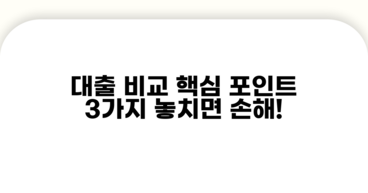 추천 대출 비교, 무엇을 봐야 할까