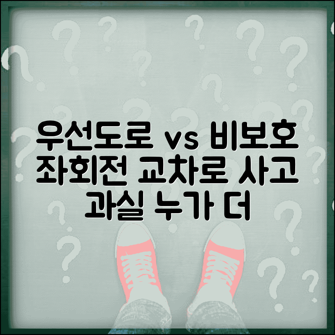 교차로 사고 과실비율 | 우선도로 비보호좌회전 교차로 사고 과실 판정