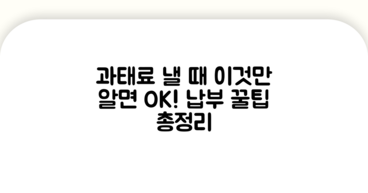 과태료 납부 꿀팁 모음