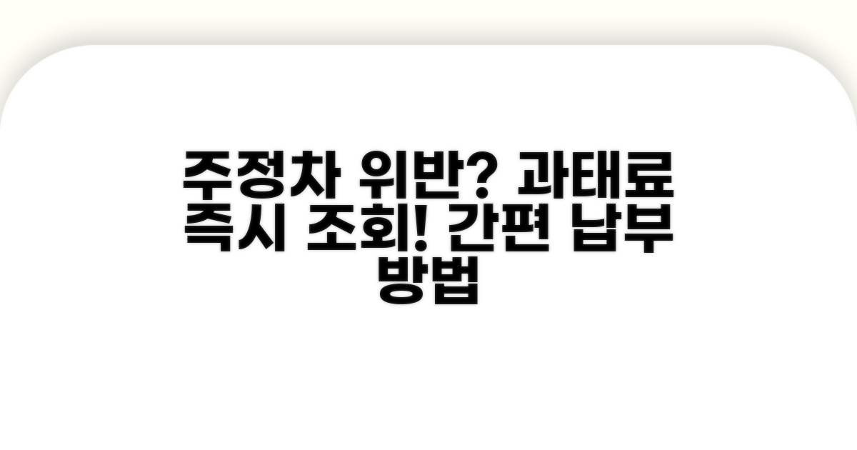 주정차 과태료 납부 조회 방법