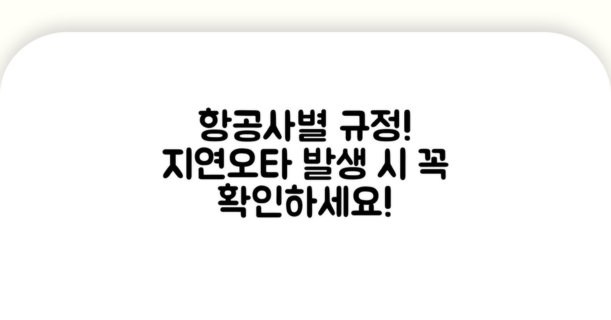 지연/오타, 항공사별 규정 확인
