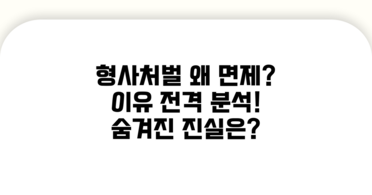 형사처벌 면제 이유 분석