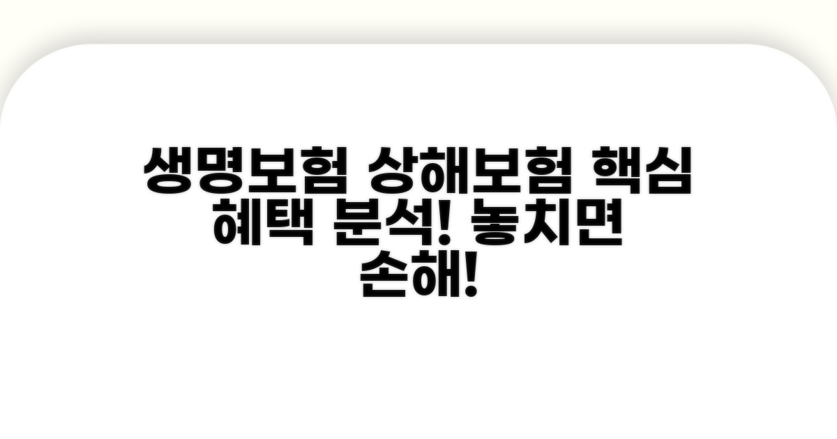 생명보험, 상해보험 혜택 분석