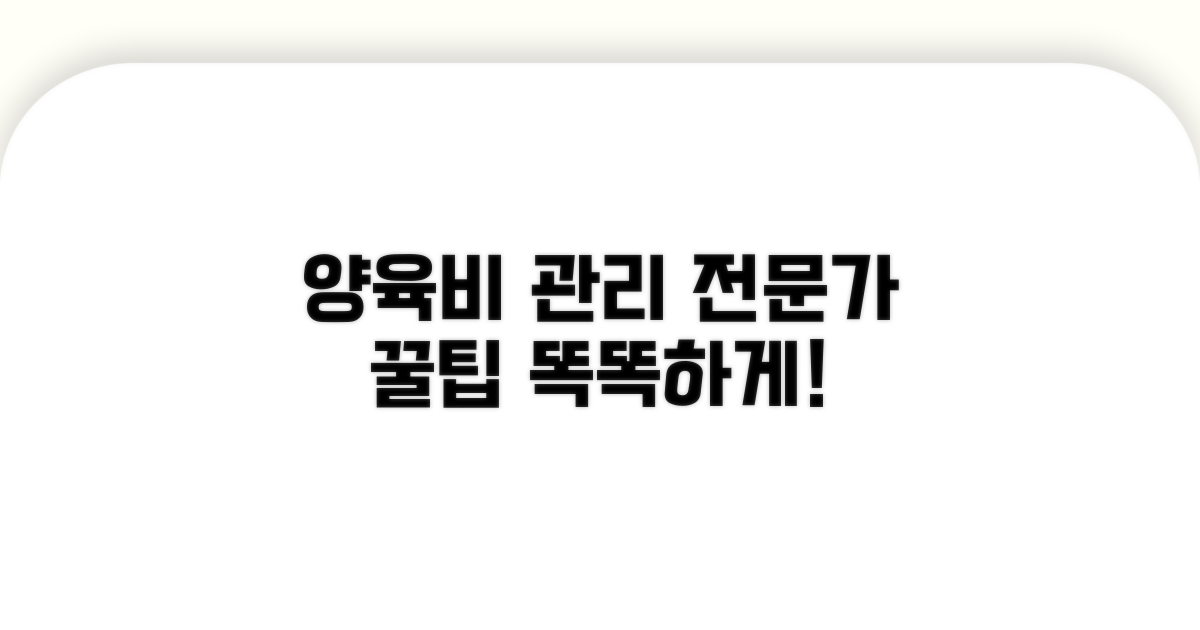양육비 관리, 전문가 조언 활용