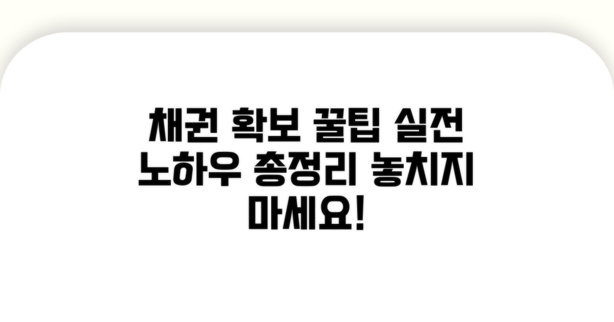 채권 확보를 위한 실전 가이드
