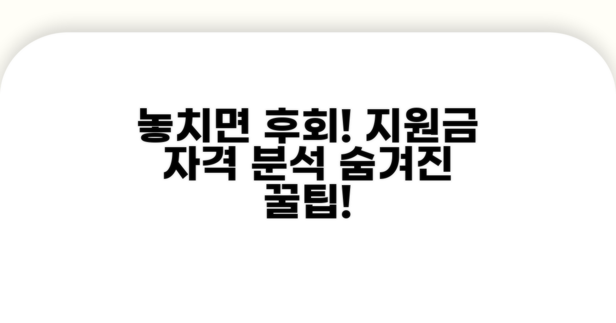 놓치면 손해! 지원금 신청 자격 분석
