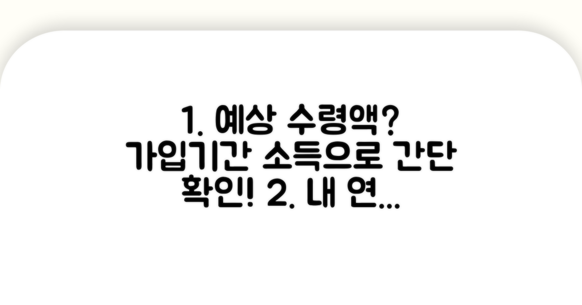 가입기간과 소득으로 예상 수령액 확인