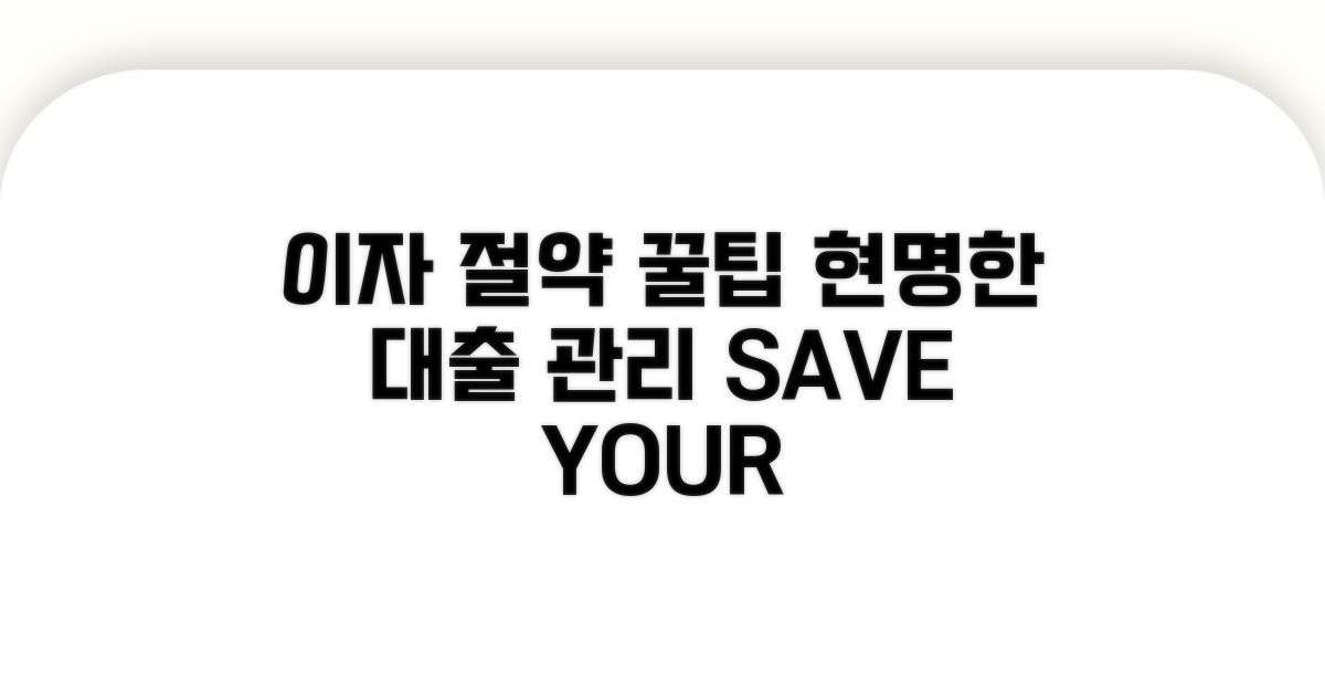 이자 절약, 현명한 대출 관리법