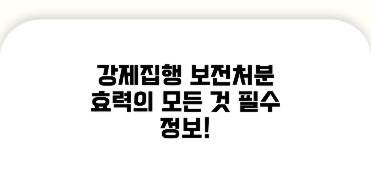 강제집행과 보전처분 효력