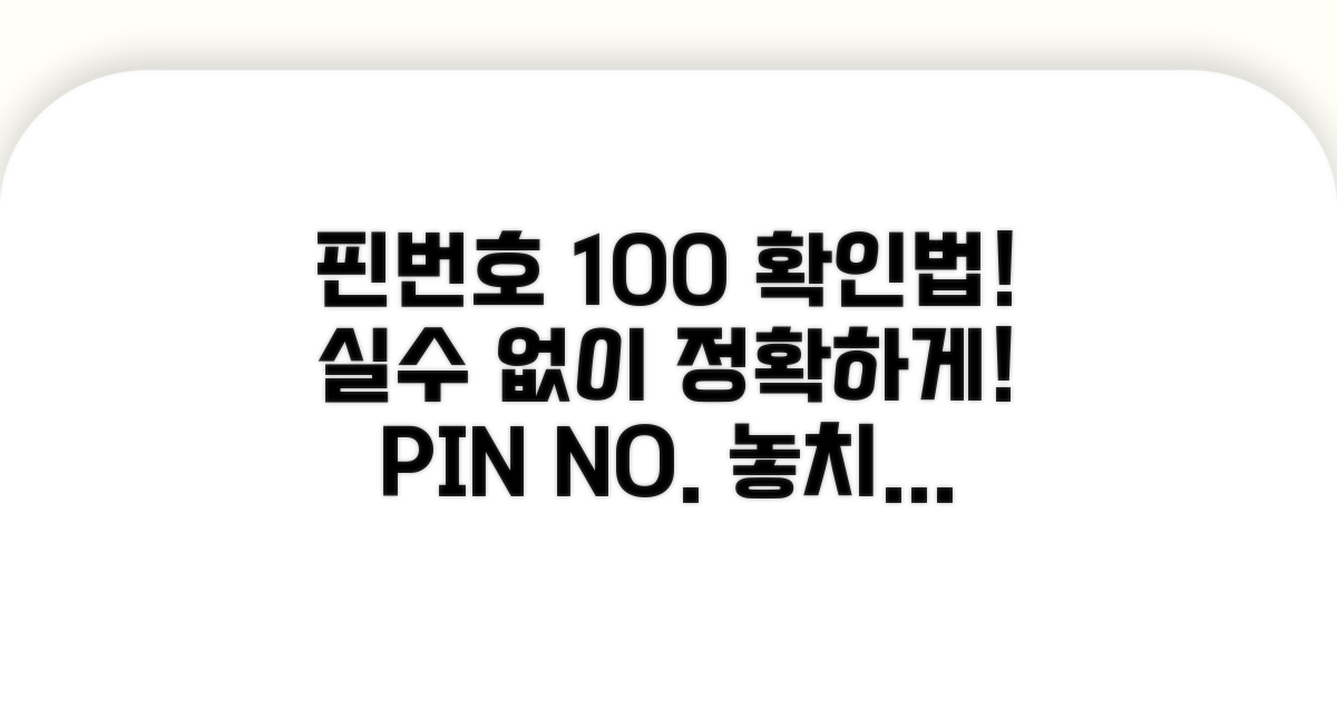 핀번호 정확히 확인하는 법