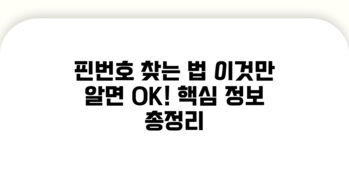 핀번호 찾기 위한 필수 정보