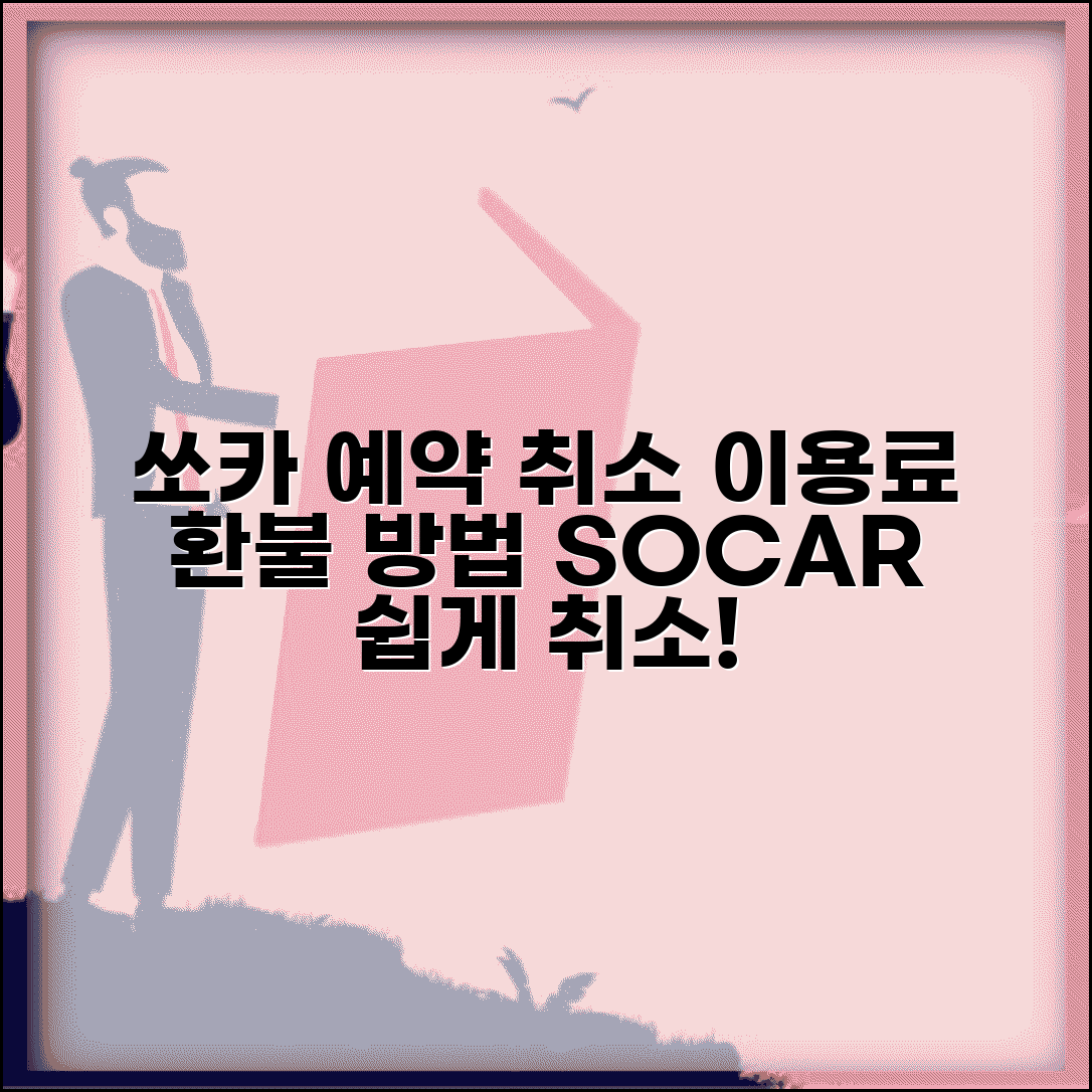 쏘카 예약 취소 카셰어링 | SOCAR 차량 예약 취소와 이용료 환불 처리 방법