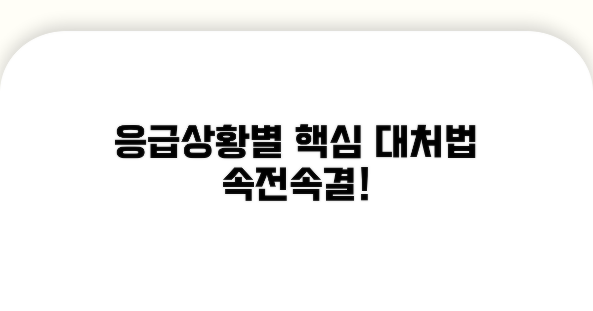 핵심 응급 상황별 대처법 분석