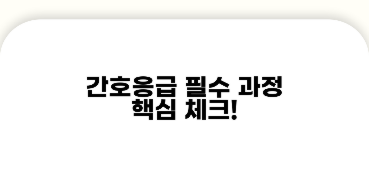 간호/응급구조 필수 과정 체크