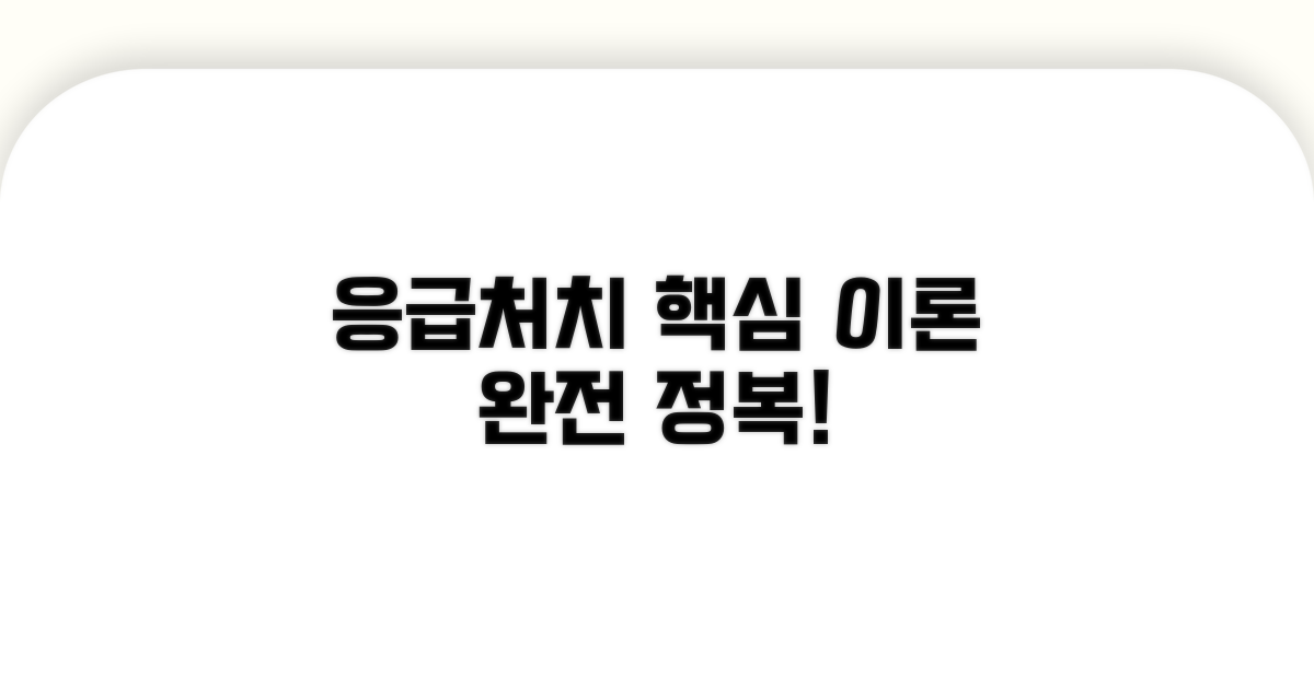응급처치 기본 이론 완전 정복