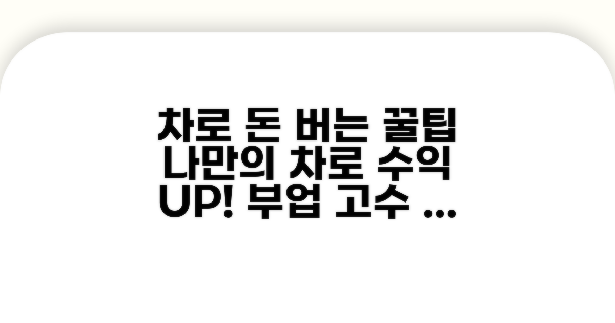 나만의 차로 돈 버는 방법과 노하우