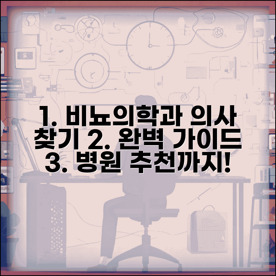 비뇨의학과 전문의 검색 | 비뇨기과 의사 찾기 완벽 가이드 (+ 비뇨기과 병원 추천)