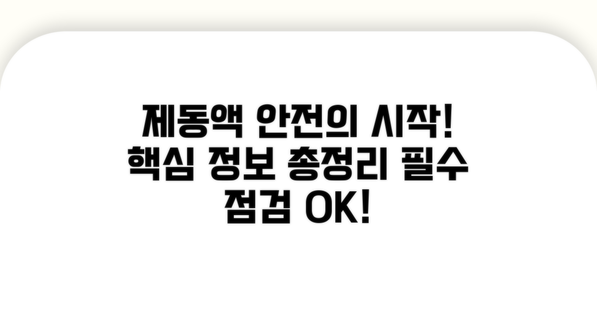 안전한 주행 위한 제동액 핵심 정보