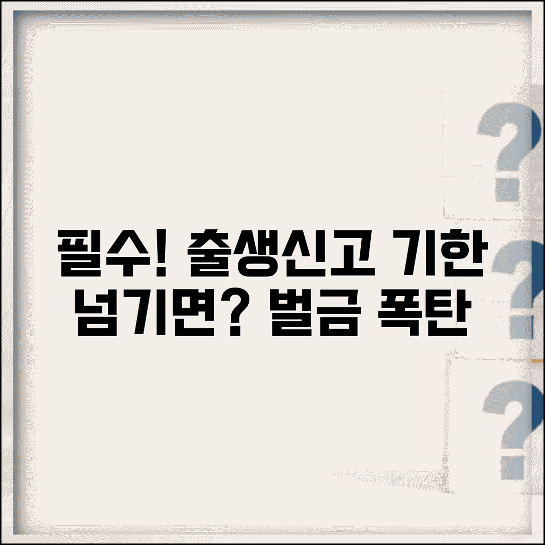 출생신고 기한 꼭 지켜야 하는 이유 | 법적 기간과 예외사항