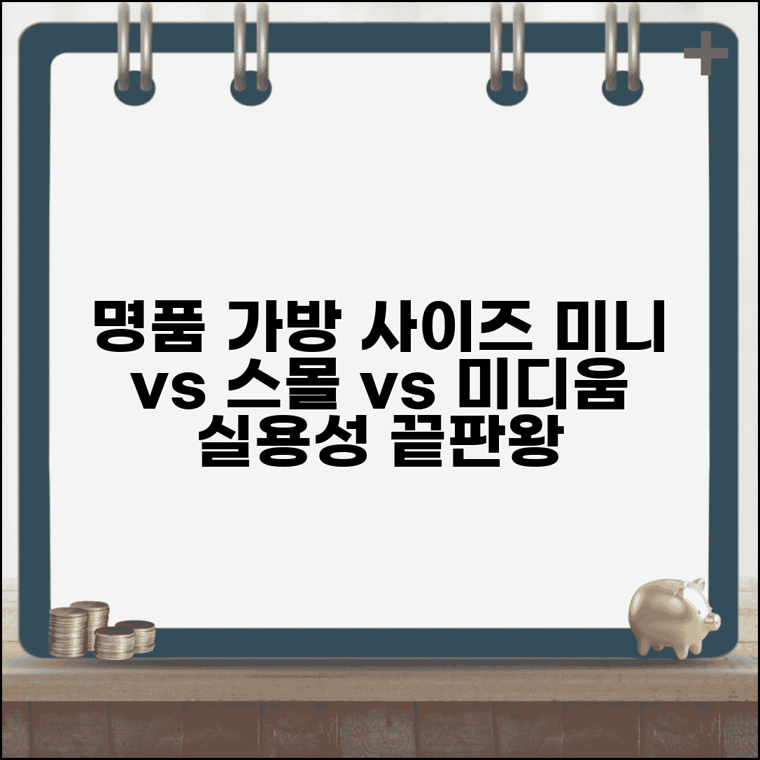 명품 가방 사이즈 선택 미니 스몰 미디움 | 명품 가방 크기 실용성 비교