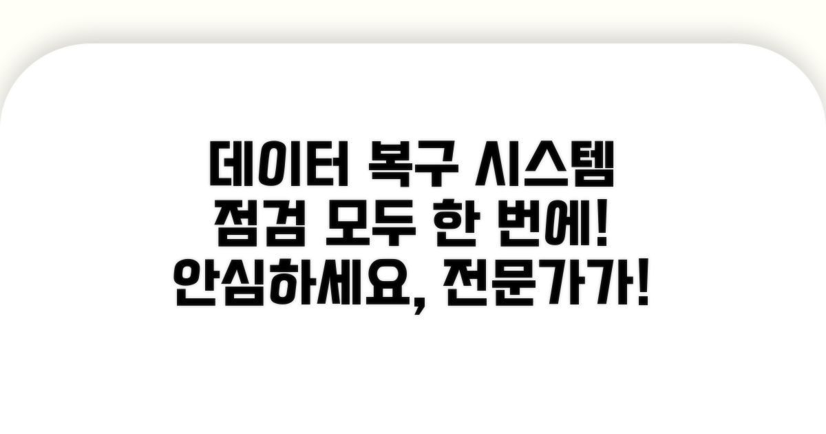 데이터 복구 및 시스템 점검 절차