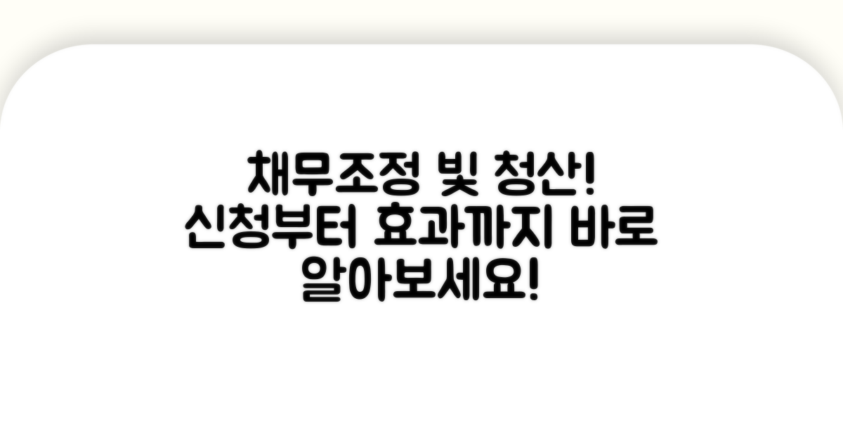 채무조정 효과와 신청 방법