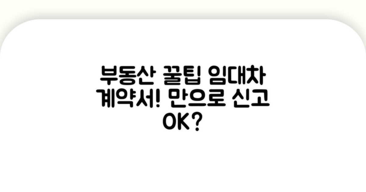임대차 계약서만으로 신고 가능할까?
