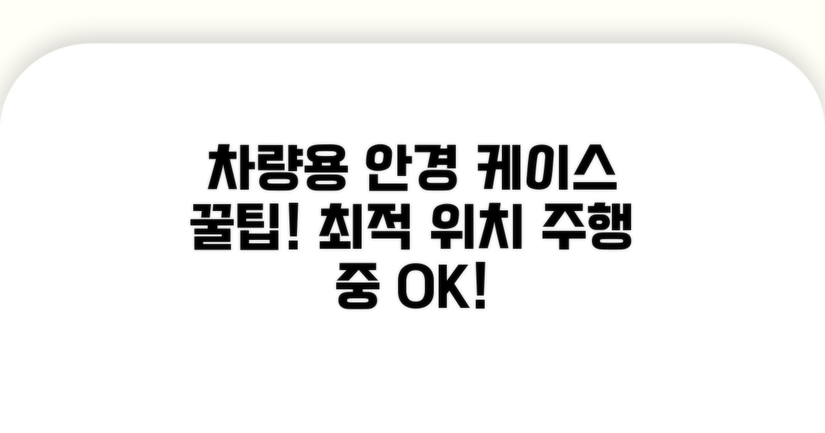 차량용 안경 케이스 위치 잡기