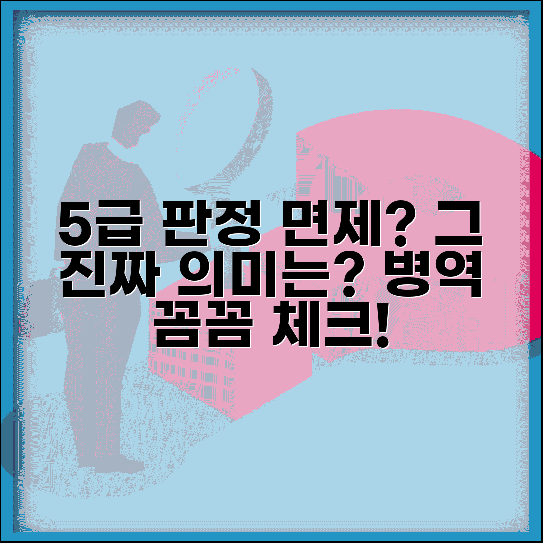 신체검사 5급 판정 의미 | 병역 면제 조건과 사유