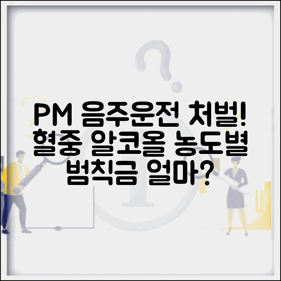 개인형 이동장치 음주운전 처벌 기준 | 혈중알코올농도별 범칙금