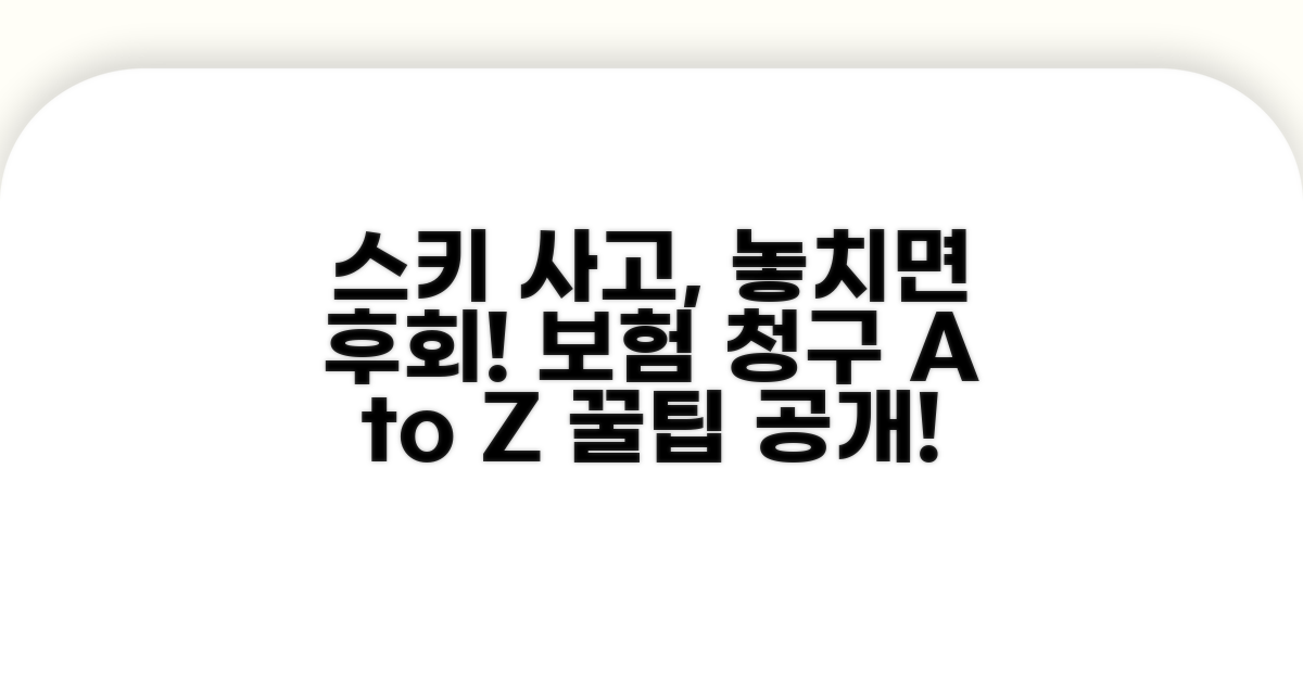 스키장 사고, 보험 청구 기본 지식