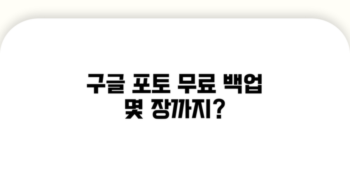 구글 포토 무료 백업, 몇 장까지 가능할까?