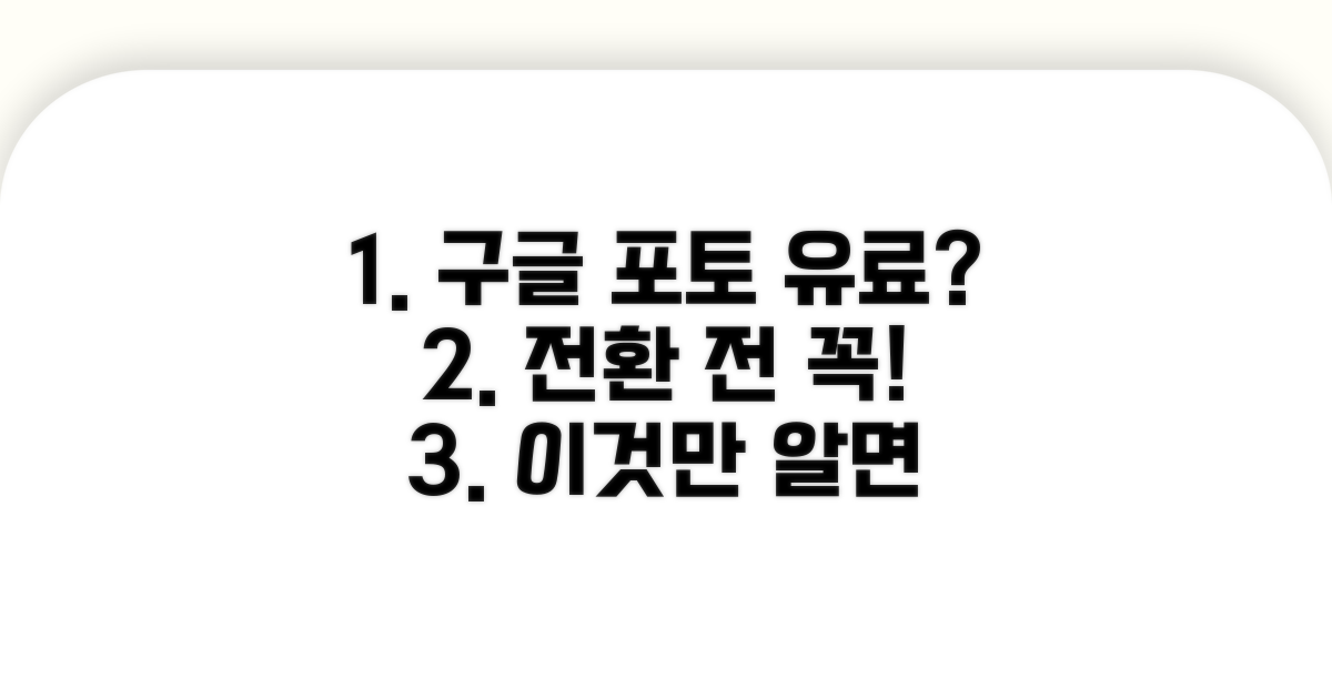 구글 포토, 유료 전환 전 필수 확인 사항