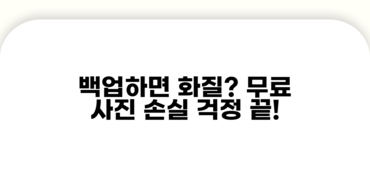 원본 사진 화질, 무료 백업 시 손실될까?