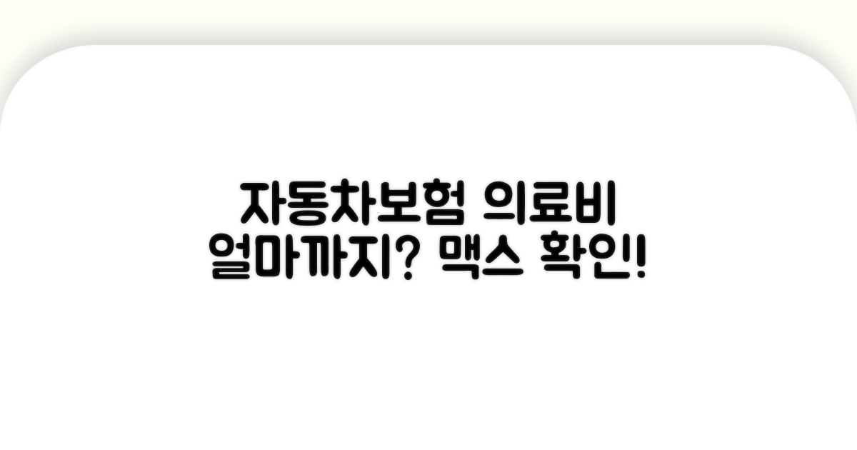 자동차보험 의료비, 얼마까지 가능할까