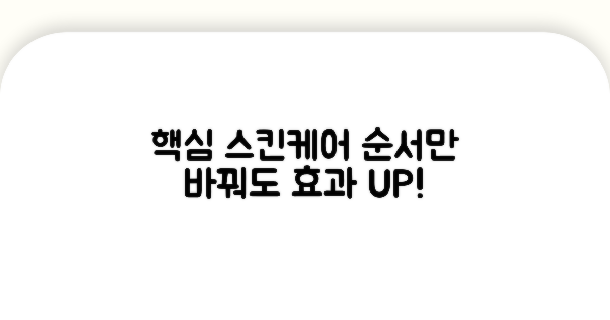 스킨케어 순서, 효과의 핵심