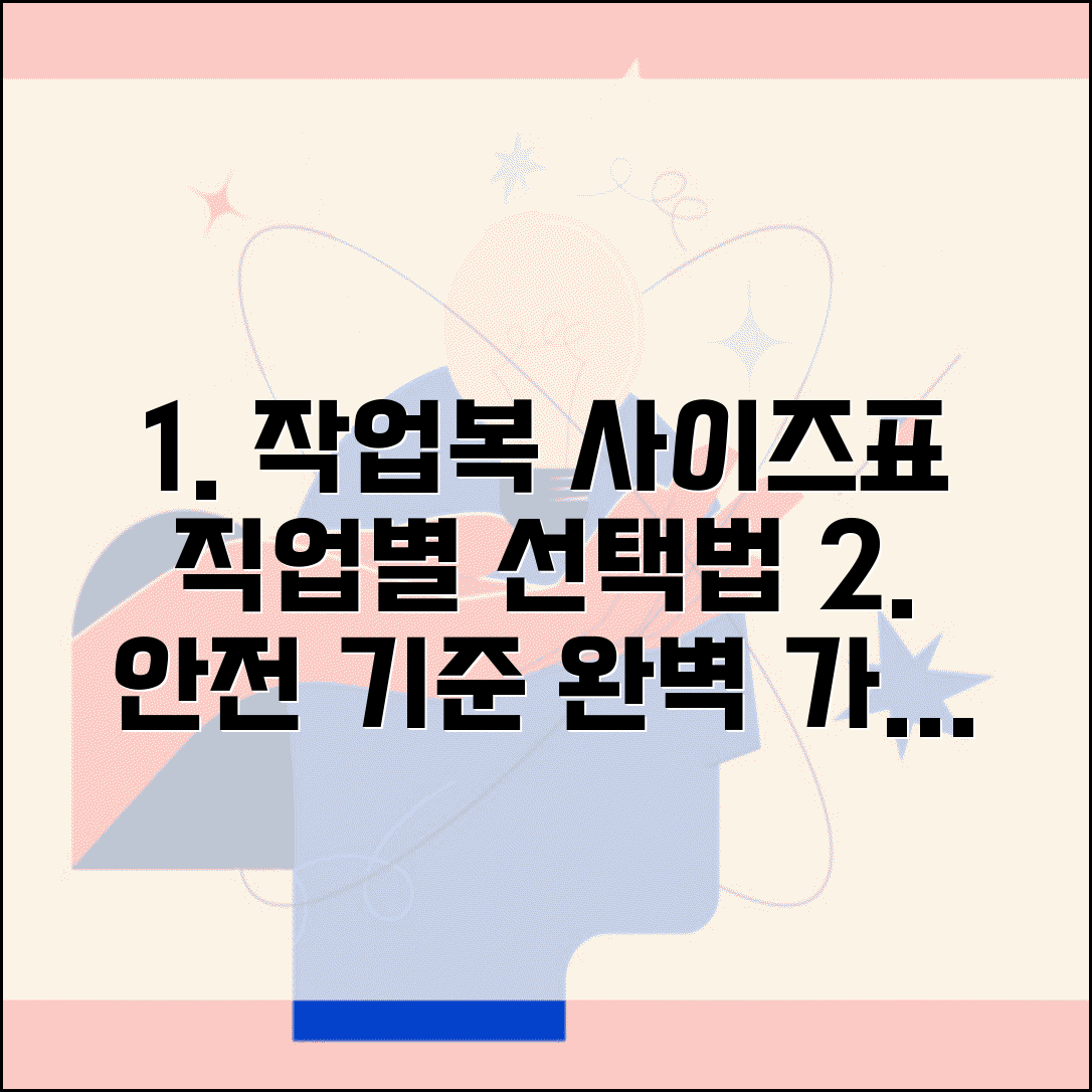 작업복 유니폼 사이즈표와 직업별 작업복 선택법 안전 기준 가이드