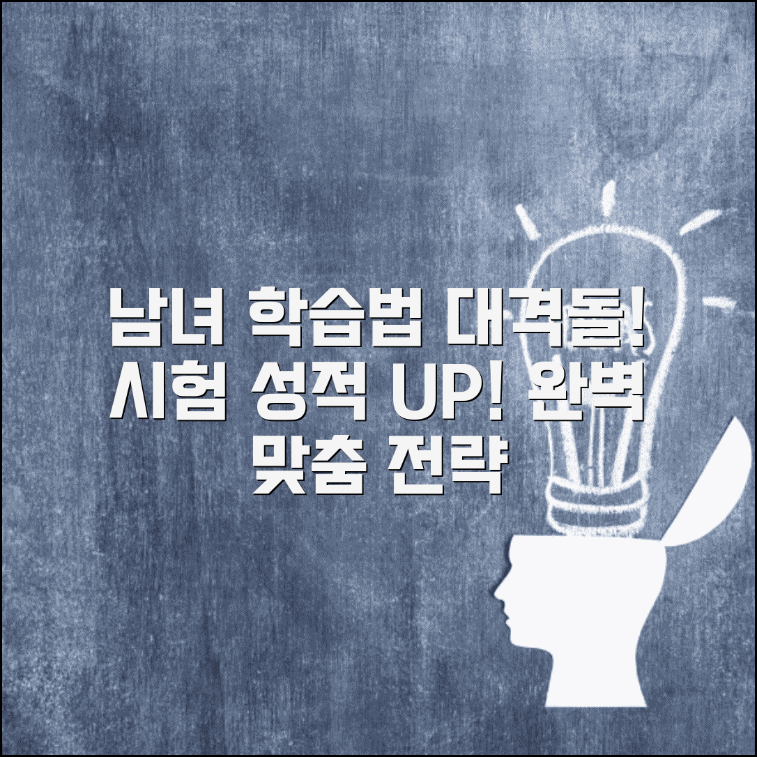 시험준비 남녀차이 분석 | 성별 학습 패턴 이해하기 | 맞춤형 학습법 설계