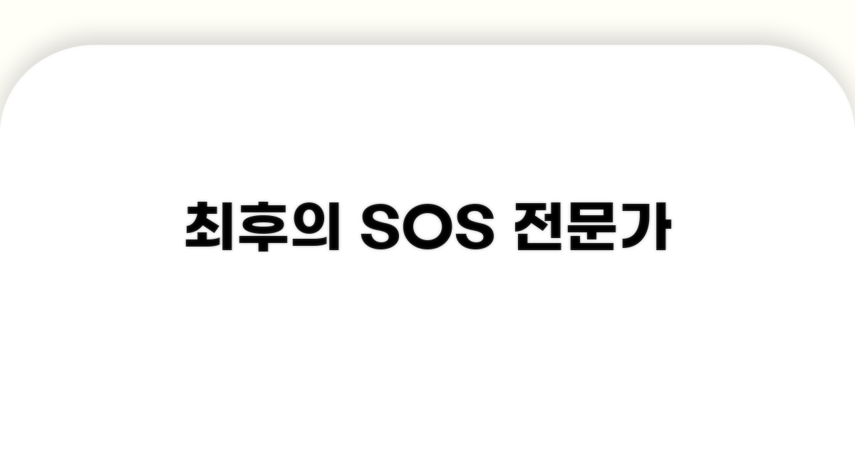 전문가 도움받는 마지막 방법