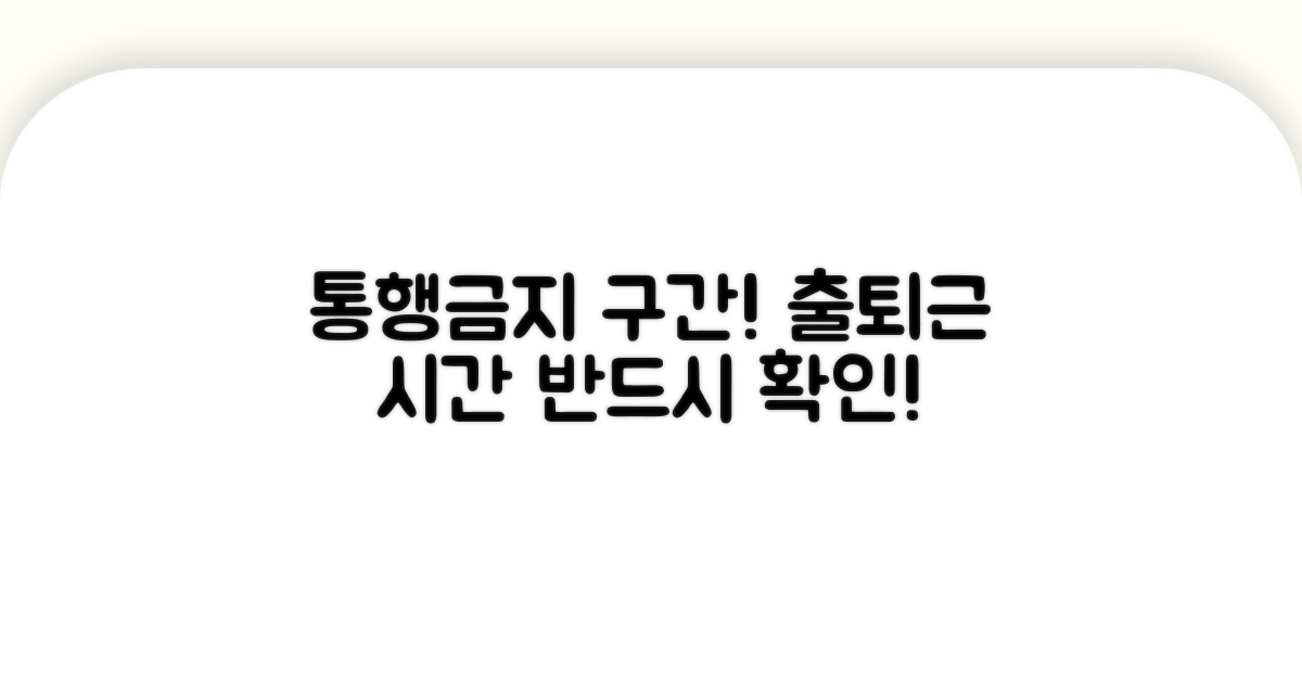 출퇴근 시간대 통행 금지 구간 확인