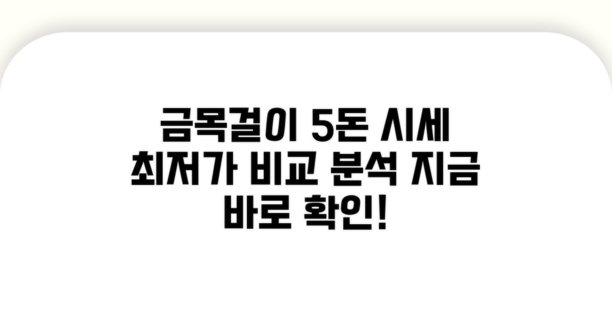 금목걸이 5돈 시세 비교 분석