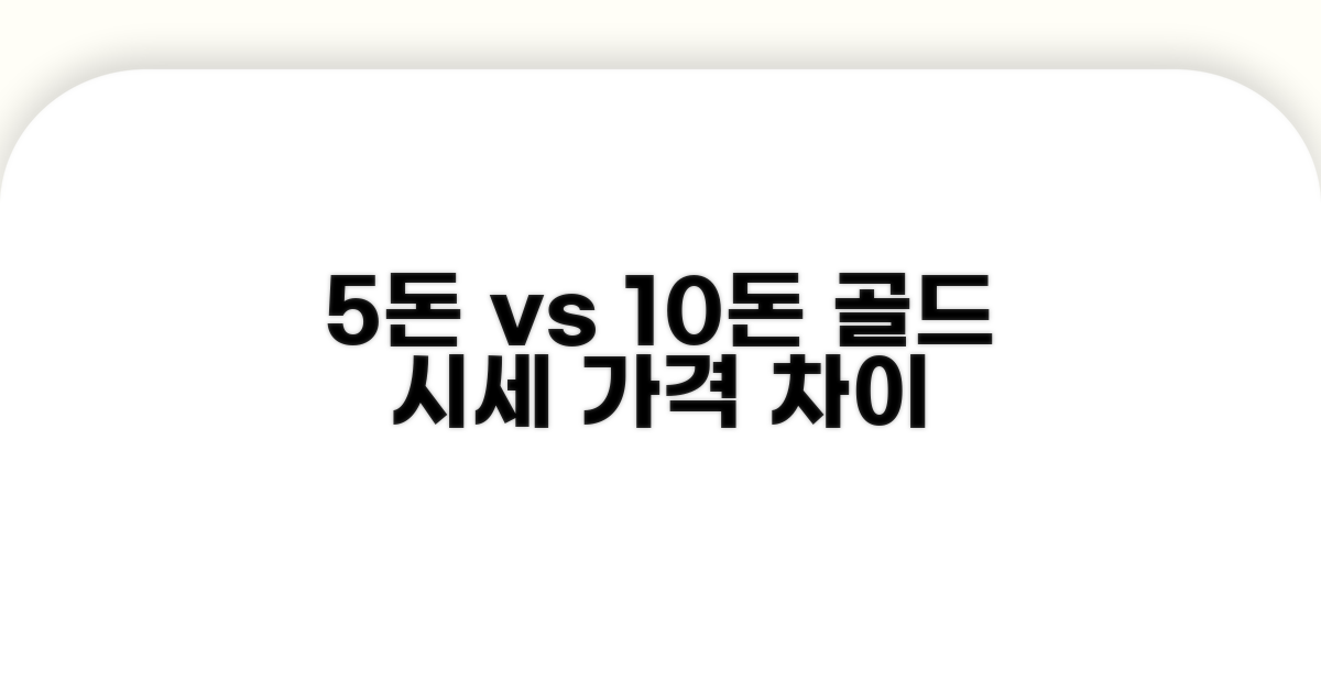 5돈 vs 10돈, 가격 차이 알아보기