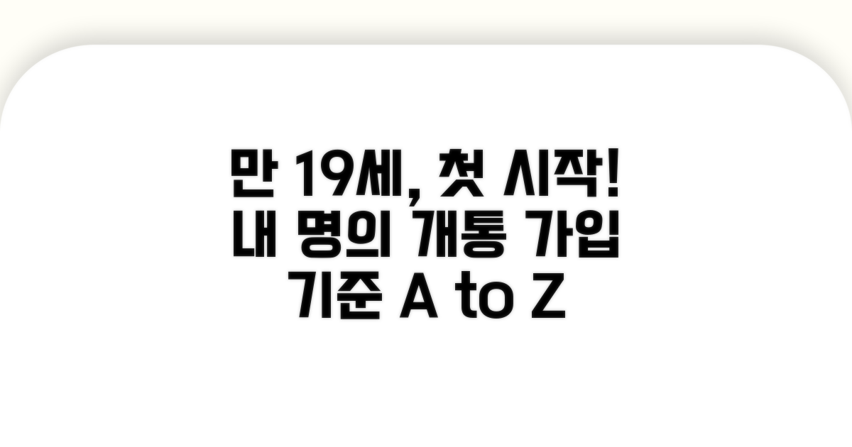 만 19세, 인터넷 본인명의 가입 기준
