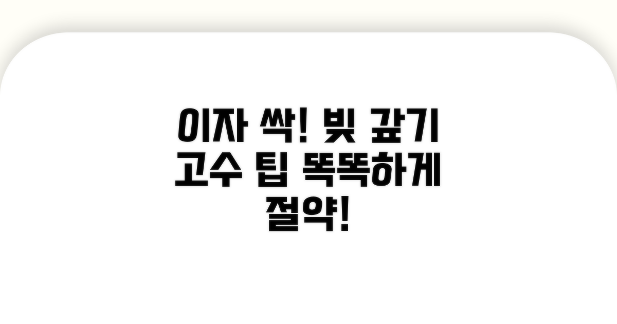 이자 절약 꿀팁과 상환 전략