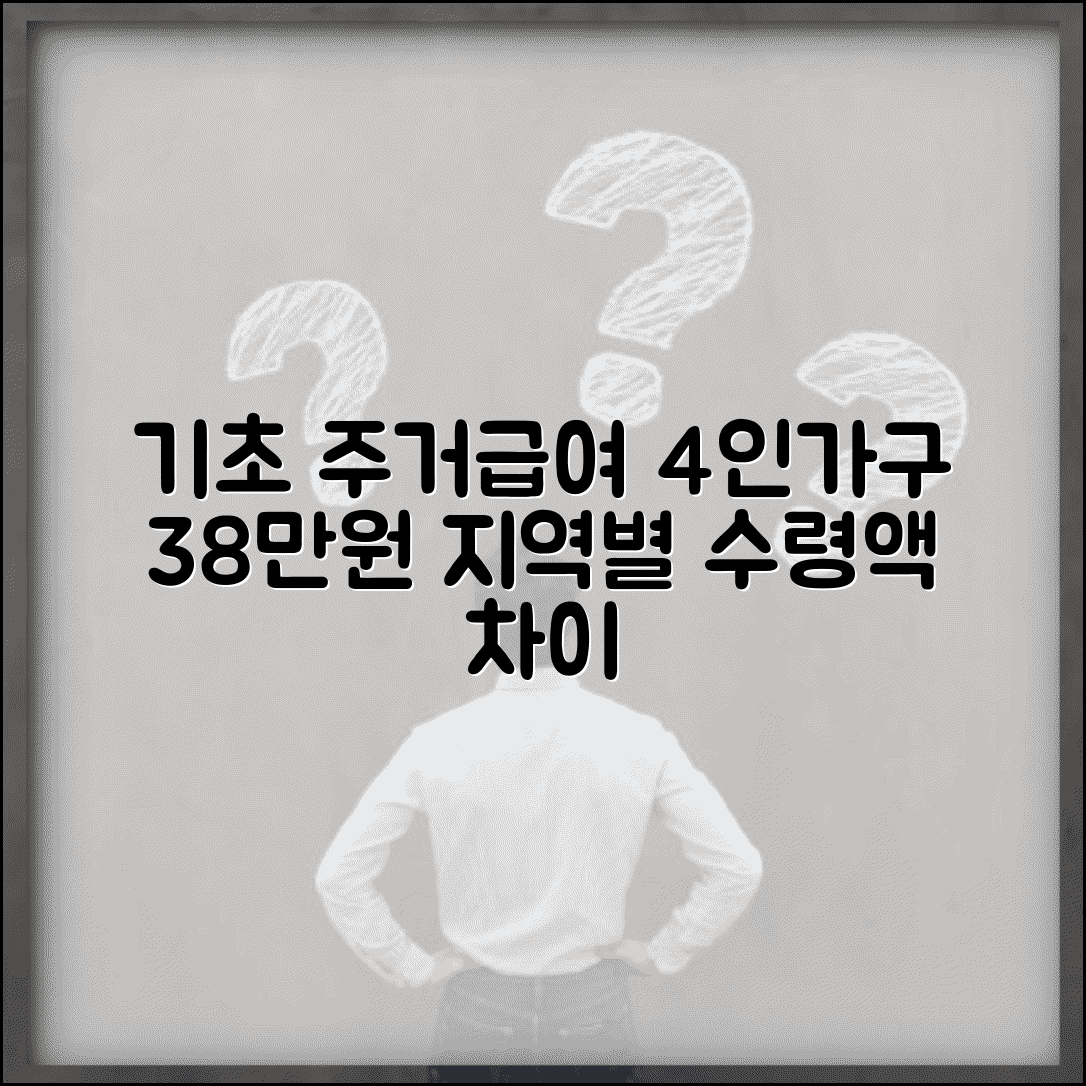 기초생활수급자 주거급여 4인 가족 38만원 | 주거급여 수령액 지역별 차이