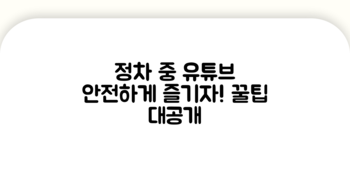 정차 시 안전하게 유튜브 즐기는 법