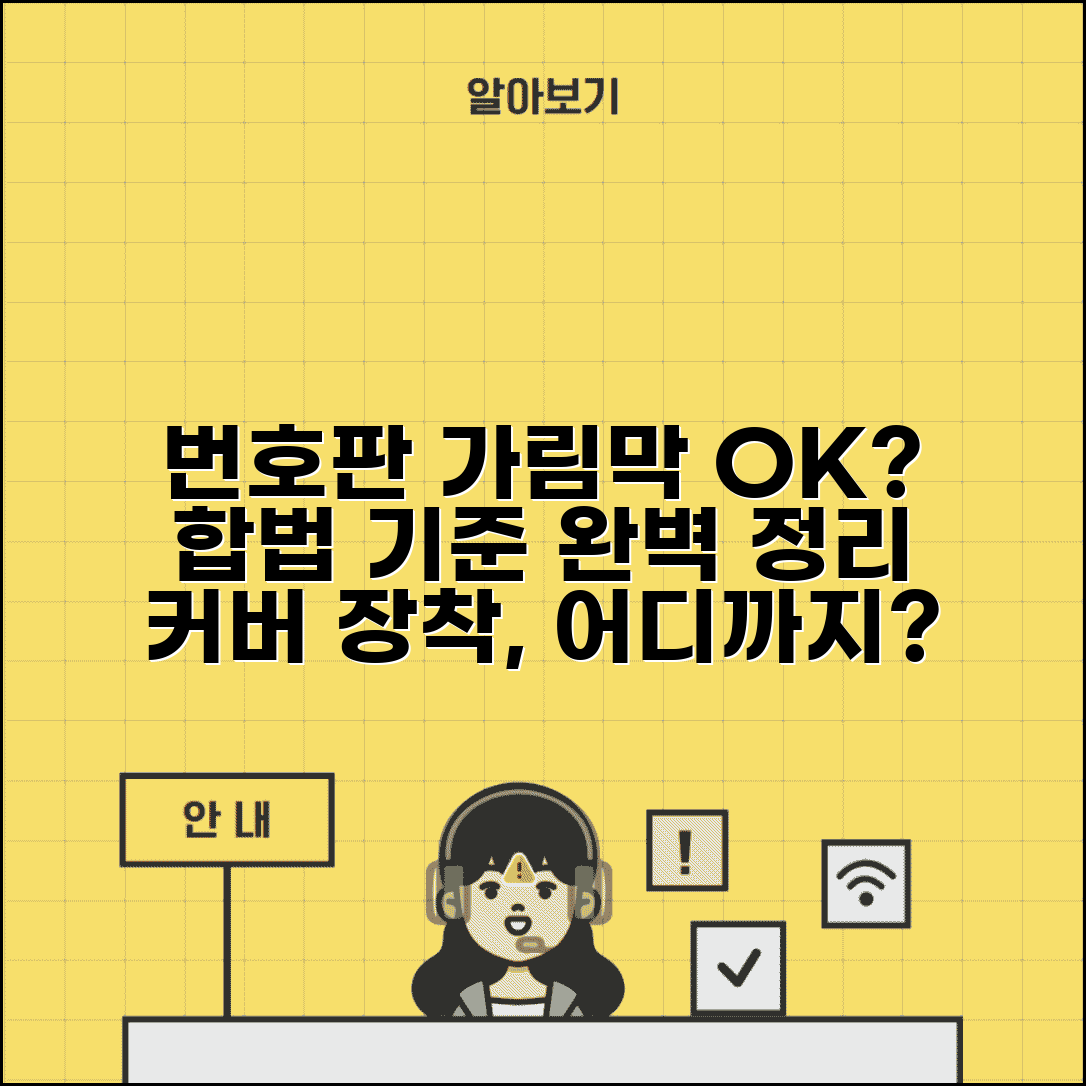 번호판 가림막 허용 기준 | 번호판 커버 장착 허용 범위