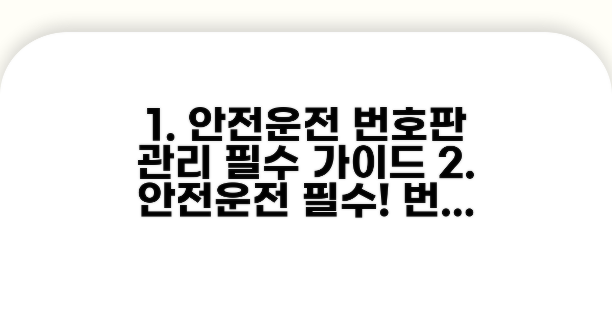 안전 운전, 번호판 관리 필수 가이드